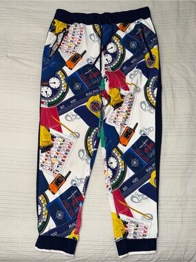 Polo Ralph Lauren Sport Oceans Challenge 12M Nautical Racing Jogger Pants Large